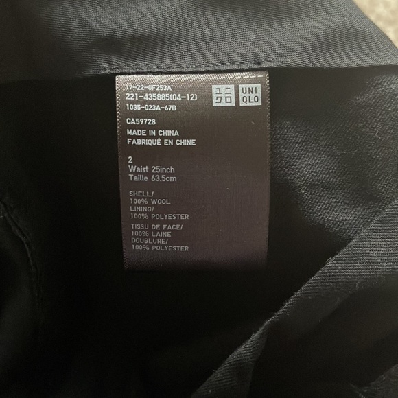 UNIQLO WOMEN +J WOOL SLIM PANTS BLACK - Picture 5 of 6